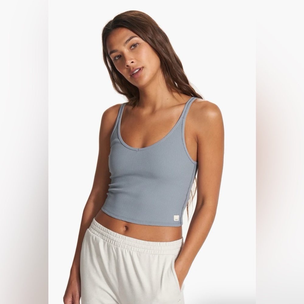 THREE Vuori Rib Crop Tanks